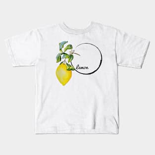 lemon in a circle Kids T-Shirt